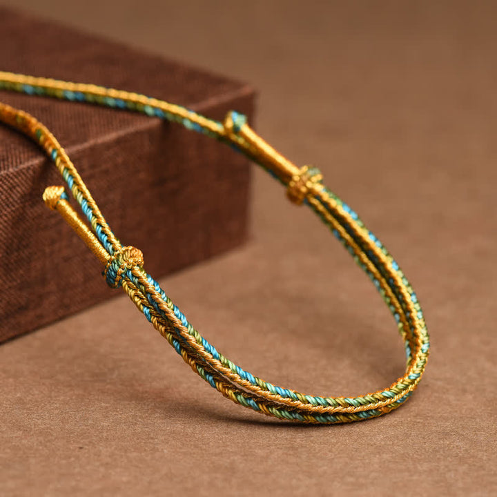 Colgante de collar de riqueza de cobre con cadena colorida de Buddha Stones - image 6