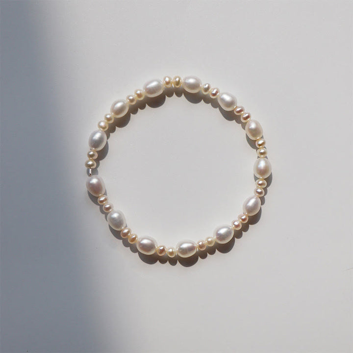 Pulsera de cuentas de sinceridad con perlas de flores naturales