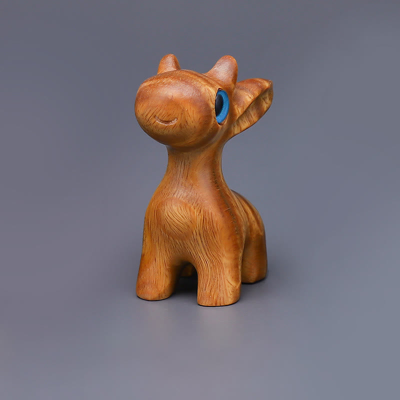 Buddha Stones Thuja Sutchuenensis Sándalo Verde Boj Mini Animal Lindo Conejo Gato Ciervo Ballena Prosperidad Teléfono Decoraciones Colgantes - Decoración de ciervo de sándalo verde - image 6