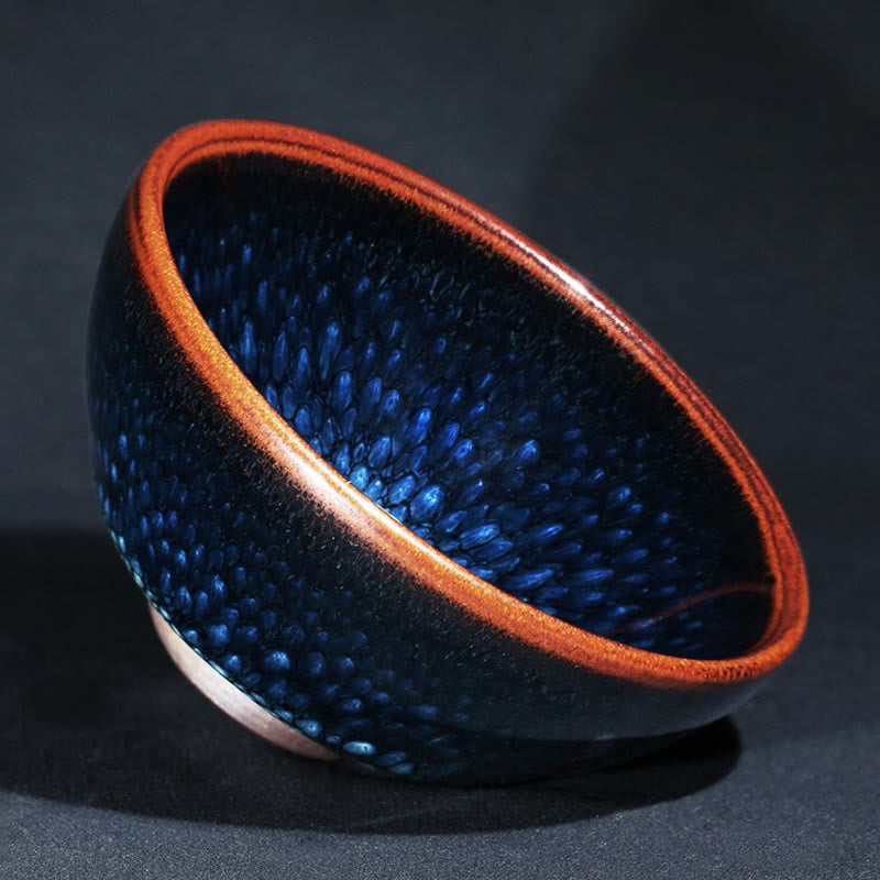 Buddha Stones hechas a mano, punto de Francolinus azul, taza de té de cerámica china Jianzhan, tazón de taza de té de Kung Fu - image 1