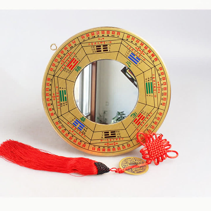 Mapa Feng Shui Bagua Moneda de cobre Equilibrio anudado chino Mapa de energía