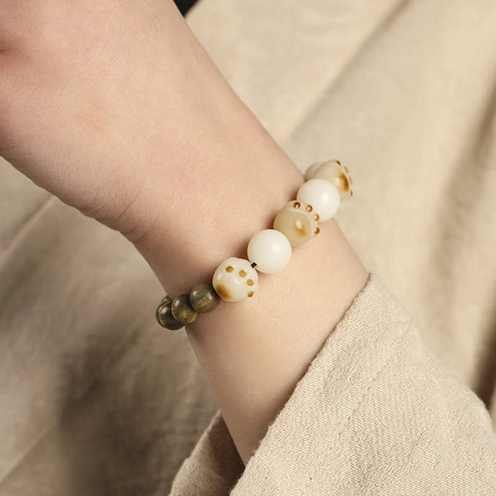 Pulsera de curación de garra de gato con semillas de Bodhi de sándalo verde Natural con Buddha Stones - image 9