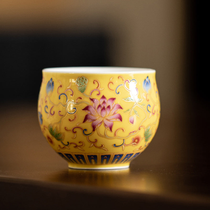 Taza de té de cerámica con diseño de vaina de flor de loto, Buddha Stones, taza de té de Kung Fu, 80ml