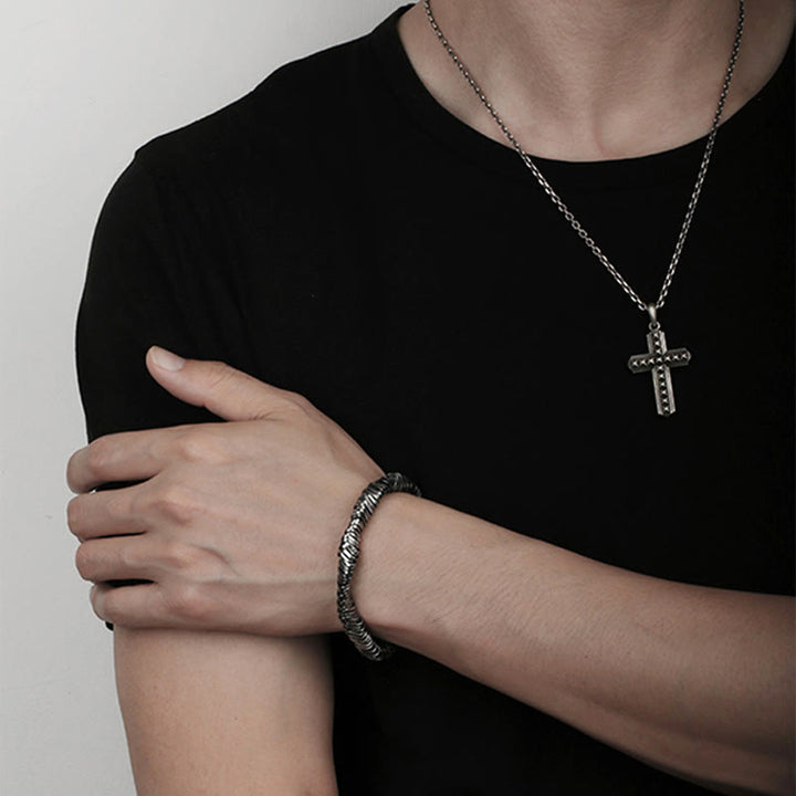 Pulsera de cadena curativa de riqueza con diseño trenzado vintage de plata de ley 925 con Buddha Stones - image 10