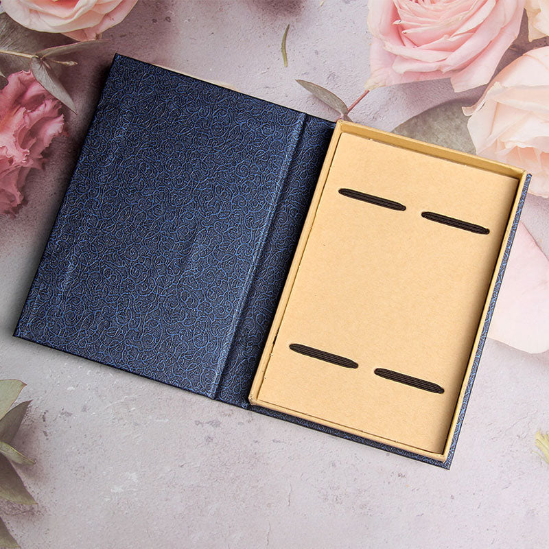 Marcapáginas de madera de ébano con diseño de flor de pájaro Oriole de Buddha Stones con caja de regalo