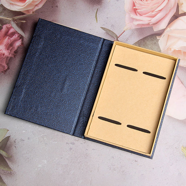 Marcapáginas de madera de ébano con diseño de flor de pájaro Oriole de Buddha Stones con caja de regalo