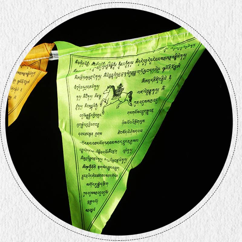 Bendición tibetana al aire libre 25 piezas decoración de bandera de oración triangular