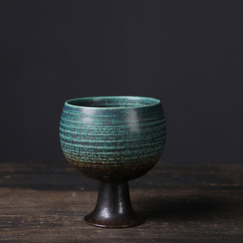 Taza de café y vino de cerámica con diseño de copa de pequeña capacidad con Buddha Stones, taza de café y té, 170ml