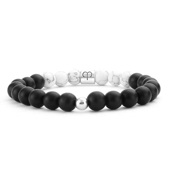 Pulsera de la fortuna con cuentas de turquesa blanca, piedra esmerilada Natural, 12 constelaciones del zodíaco , Buddha Stones