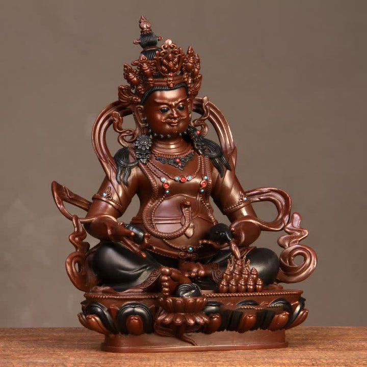 Estatuilla amarilla de Jambhala Bodhisattva, estatua de cobre de compasión, decoración para el hogar y la Oficina - image 1