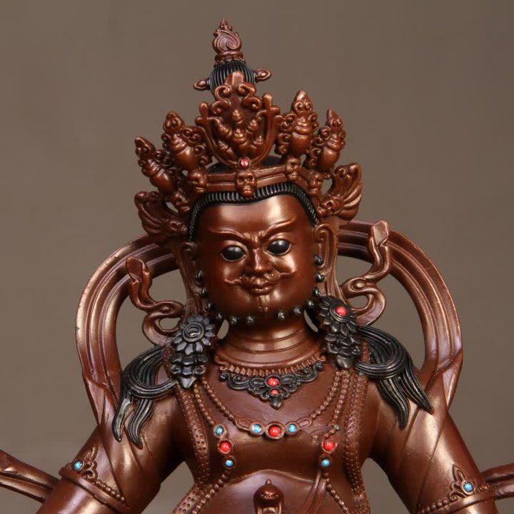 Estatuilla amarilla de Jambhala Bodhisattva, estatua de cobre de compasión, decoración para el hogar y la Oficina - image 13