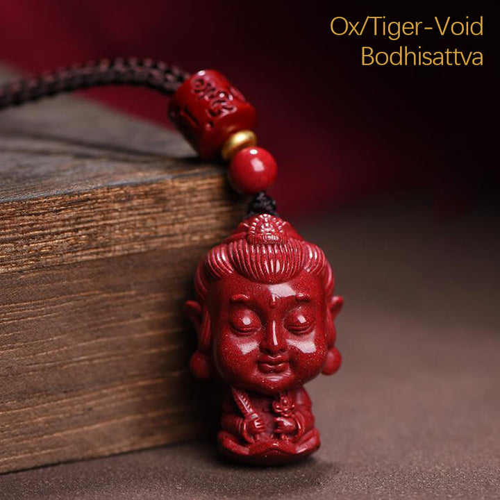 Buddha Stones zodiaco chino Buda Natal amuleto de cinabrio Natural mantener alejado los espíritus malignos COLLAR COLGANTE