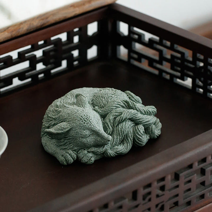 Buddha Stones pequeñas de nueve colas, protección de zorro, decoración para el hogar, té, mascota - image 1
