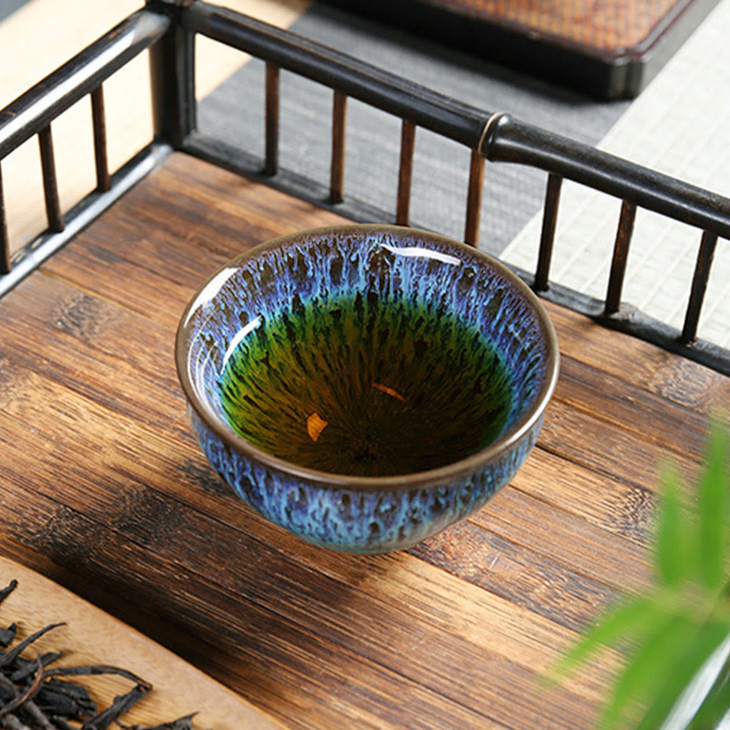Tazas de té de cerámica multicolor de la ola del océano de la taza de té de las Buddha Stones