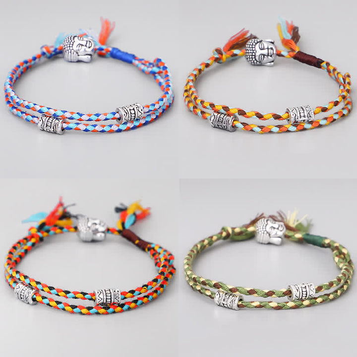 Pulsera de hilo Serenity con cabeza de Buddha Stones