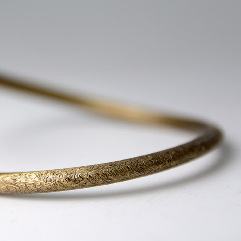 Brazalete ajustable de cobre con diseño simple de Buddha Stones