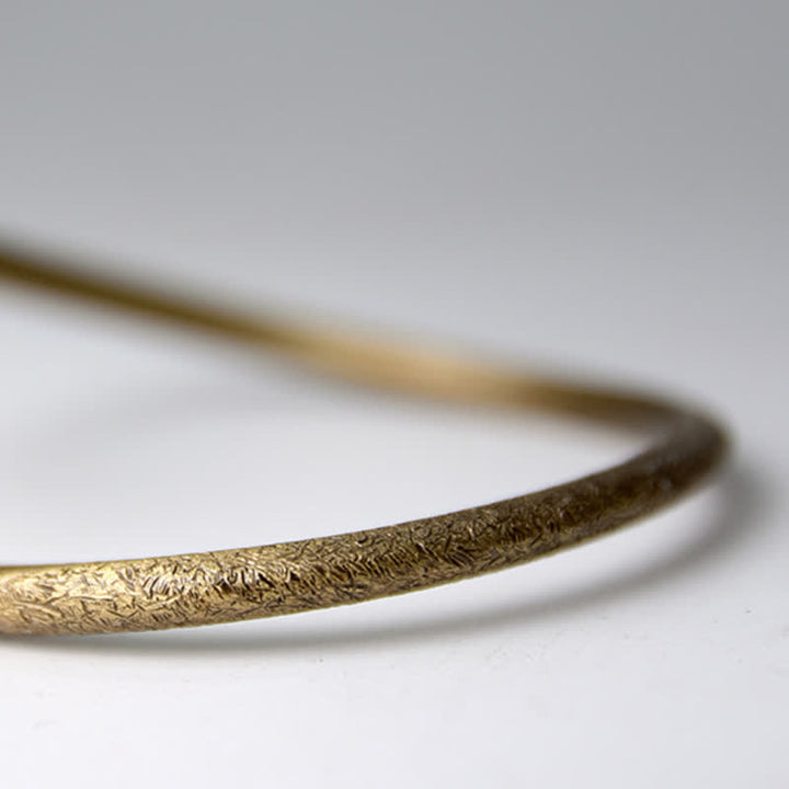 Brazalete ajustable de cobre con diseño simple de Buddha Stones