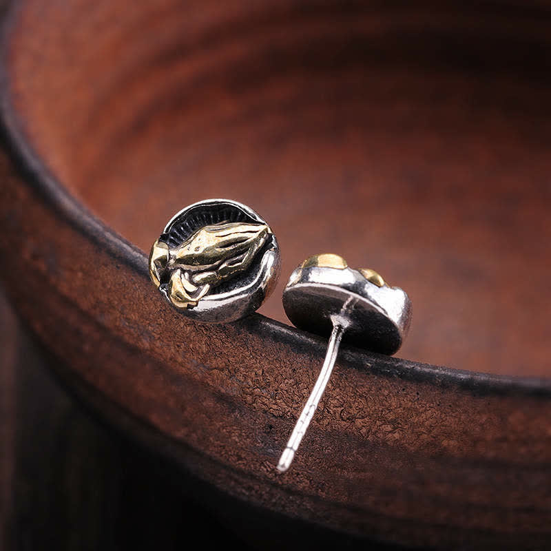 Pendientes de plata de ley 925 Namaste Igualdad