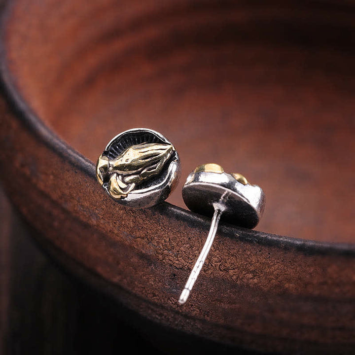 Pendientes de plata de ley 925 Namaste Igualdad