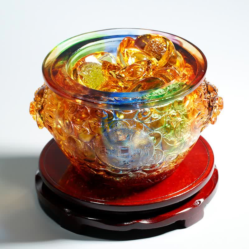 Pieza de arte hecha a mano de Liuli Crystal Treasure Bowl para decoración del hogar - image 21