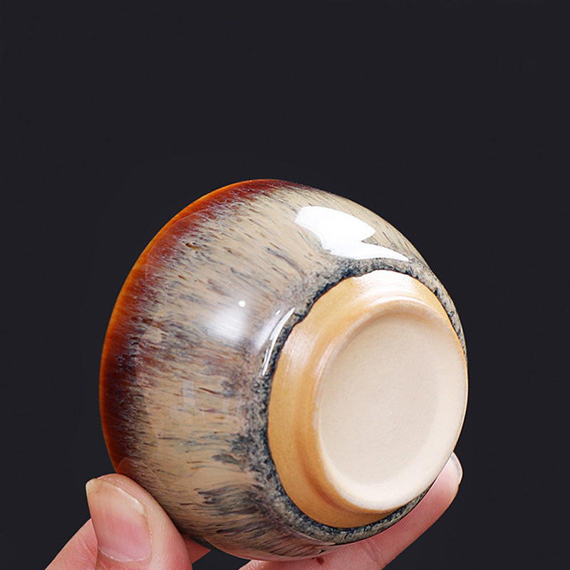 Taza de té de cerámica con diseño del zodíaco chino, 12 Buddha Stones, Kung Fu Jian, taza de té chino Zhan, 73ml