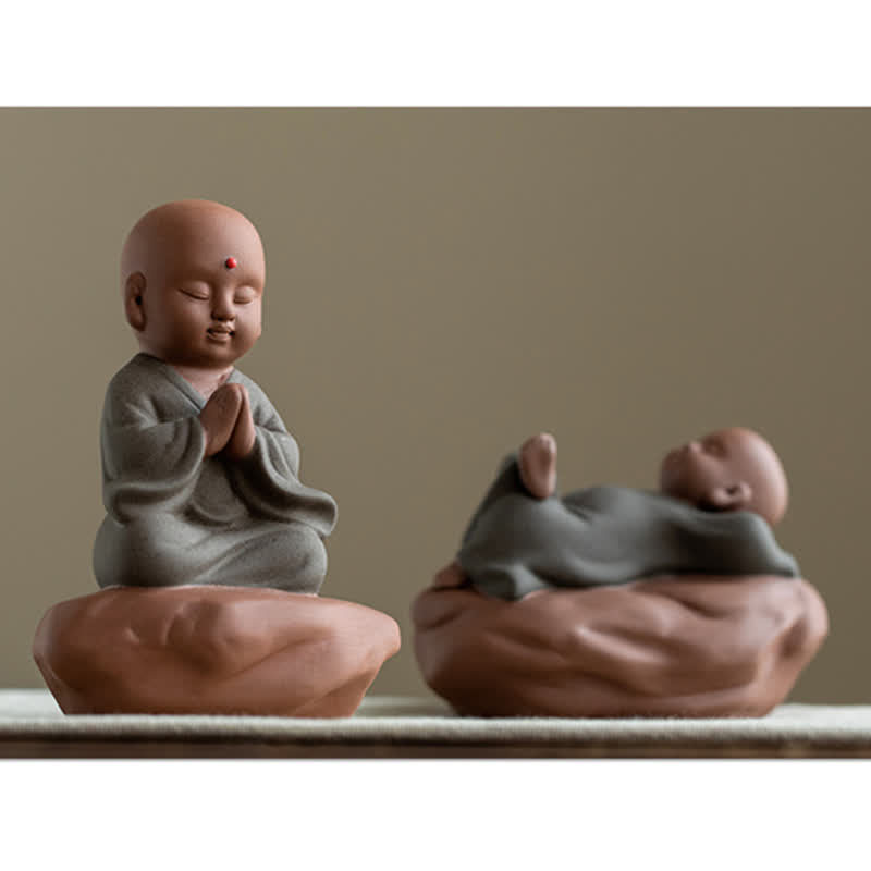 Decoraciones de cura calmante de flor de Buda de madera de melocotón negro - image 14