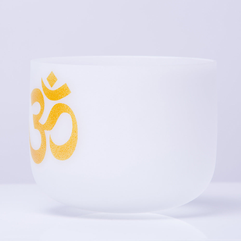 OM Crystal Sound Bowl Meditación hecha a mano para atención plena y protección Singing Bowl