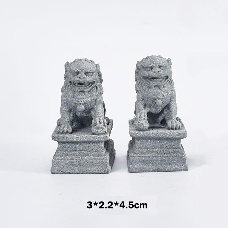 Buddha Stones León Fu Foo Perros Elefante Proteger del mal Bendición Decoración del hogar