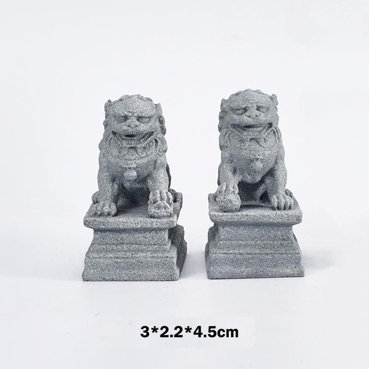 Buddha Stones León Fu Foo Perros Elefante Proteger del mal Bendición Decoración del hogar