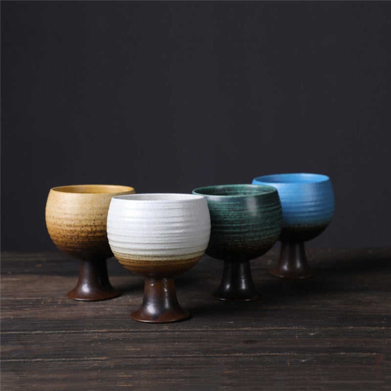 Taza de café y vino de cerámica con diseño de copa de pequeña capacidad con Buddha Stones, taza de café y té, 170ml