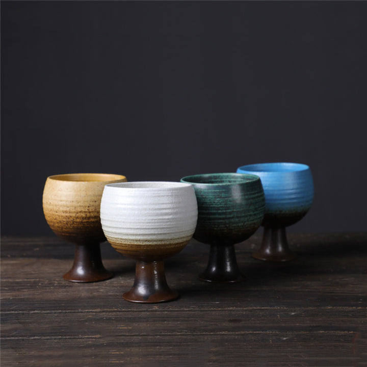 Taza de café y vino de cerámica con diseño de copa de pequeña capacidad con Buddha Stones, taza de café y té, 170ml