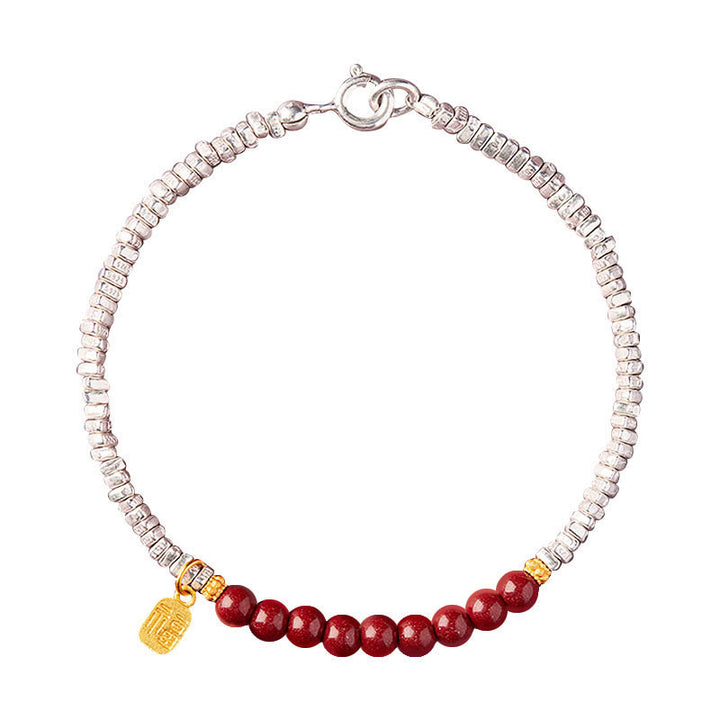 Pulsera de bendición con carácter de cinabrio Fu de plata de ley 925 con Buddha Stones - image 11
