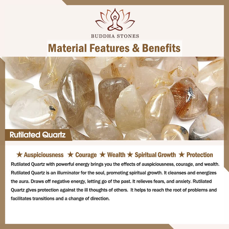 Buddha Stones Cuarzo Fresa Natural Garra de Pata de Gato Pulsera de Amor de Piedra Lunar de Cuarzo Rutilado Colorido - image 9