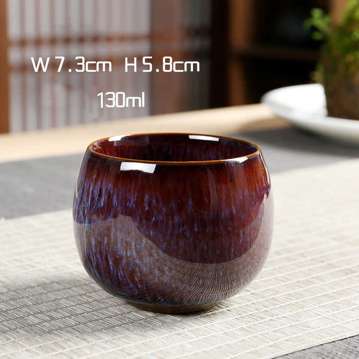 Tazas de té de cerámica multicolor de la ola del océano de la taza de té de las Buddha Stones