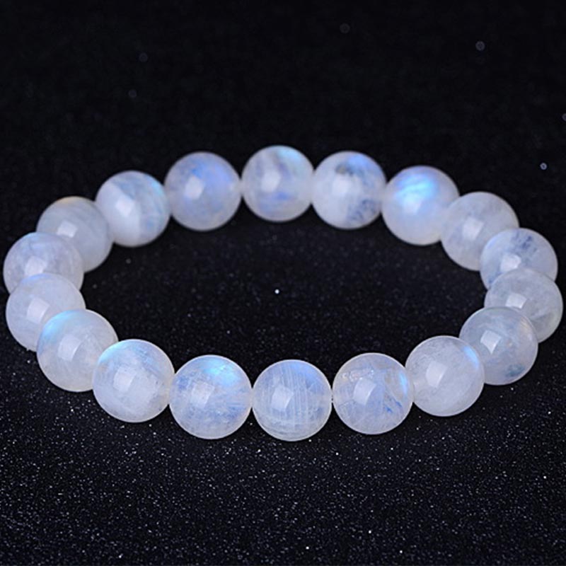 Pulsera de prosperidad de piedra lunar natural de Buddha Stones