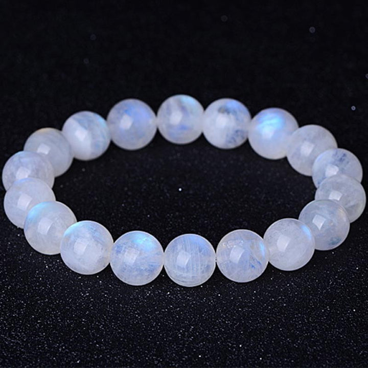 Pulsera de prosperidad de piedra lunar natural de Buddha Stones