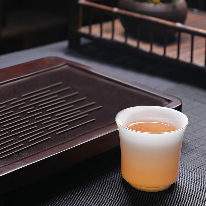 Taza de té de cerámica con diseño de árbol de ríos y montañas de piedras de Buddha Stones , taza de té de Kung Fu de 120ml