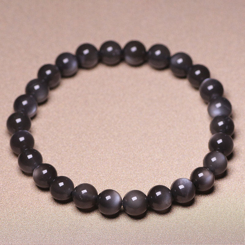 Pulsera de cuentas de amor positivo de piedra lunar natural