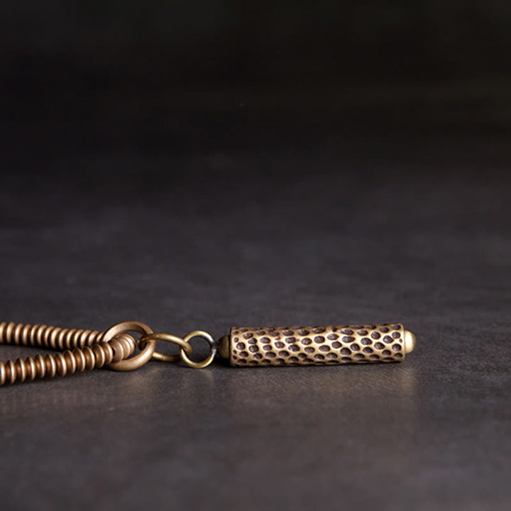 Pulsera curativa multicapa de latón y cobre con Buddha Stones y roca de lava vintage - image 6