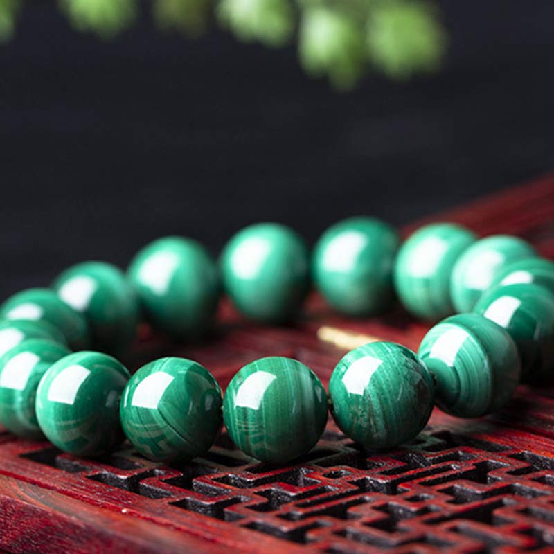 Pulsera Calma Protección Malaquita Natural Buddha Stones