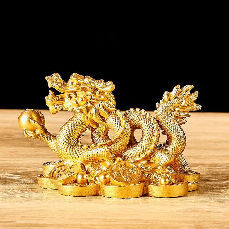 Buddha Stones Feng Shui Dragón Moneda de Cobre Riqueza Éxito Suerte Decoración - image 2