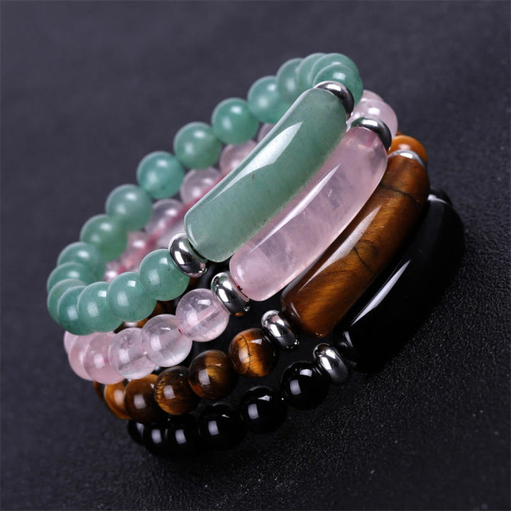 Pulsera curativa de piedras preciosas naturales hechas a mano con Buddha Stones