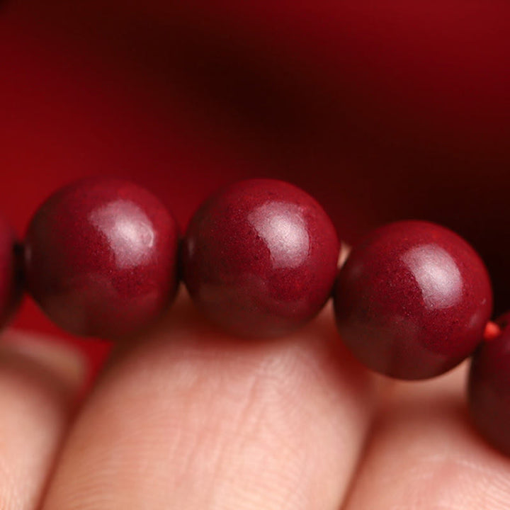 Pulsera de bendición con cuentas de jade hetiano, pez Koi de la suerte, cinabrio Natural , Buddha Stones