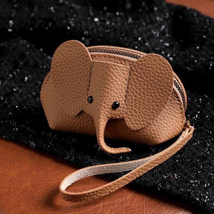 Buddha Stones Cartera de mano de piel sintética con diseño de elefante de la suerte. - Madera Burly (aprox. 10 cm × 3 cm × 8 cm) - image 8