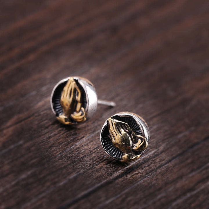 Pendientes de plata de ley 925 Namaste Igualdad