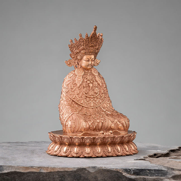 Estatua de cobre hecha a mano de la compasión de la estatuilla de Buda Shakyamuni Decoración - image 1