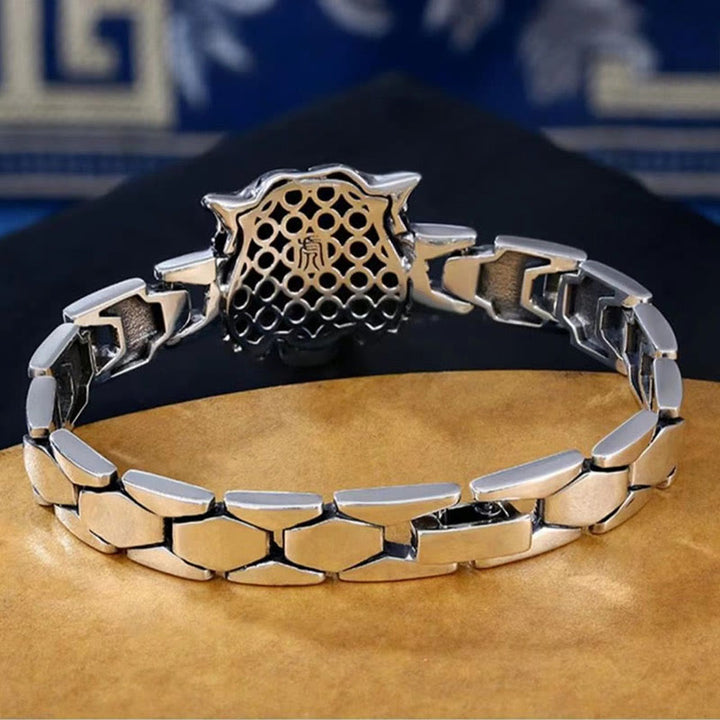 Pulsera curativa con diseño de cabeza de tigre de Buddha Stones