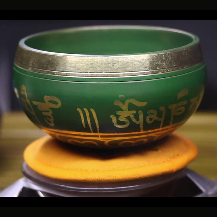 Cuenco con sonido de meditación tibetana, Buddha Stones , hecho a mano, para curación y atención plena, protección, juego de cuencos para cantar