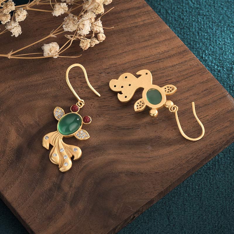 Pendientes FengShui Jade Koi Fortune