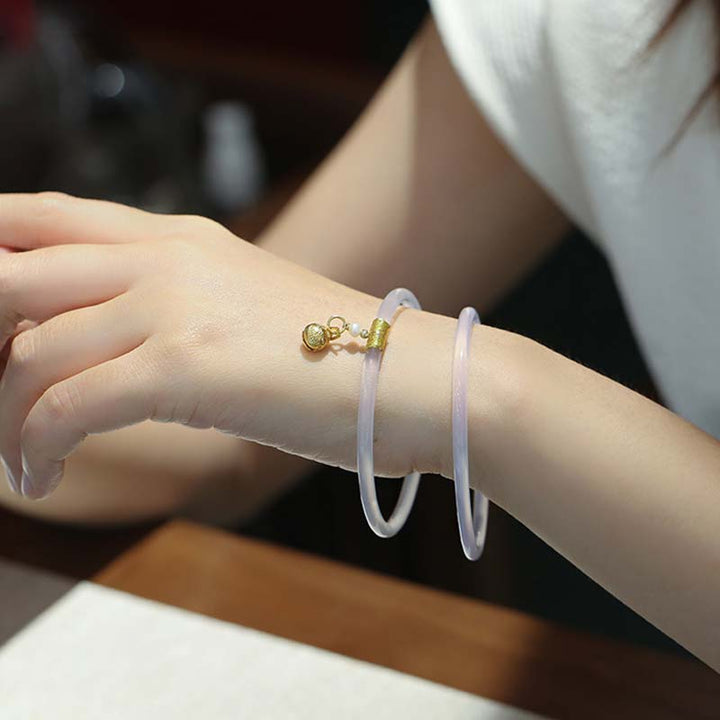 Pulsera de éxito de jade blanco cian natural con Buddha Stones